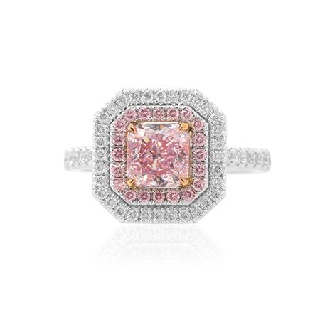 кольцо с пурпурно-розовым бриллиантом