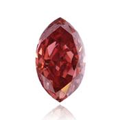 Красный бриллиант с оранжевым красным цветом