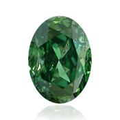 Зеленый бриллиант с насыщенным зеленым цветом