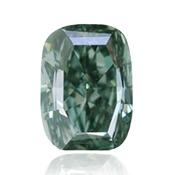 Зеленый бриллиант с насыщенным серовато-зеленым цветом