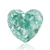 Зеленый бриллиант с интенсивным голубовато-зеленым цветом