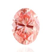 Розовый бриллиант с ярким оранжевым розовым цветом