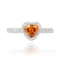кольцо с оранжевым бриллиантом