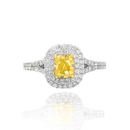 Кольцо с желтым бриллиантом